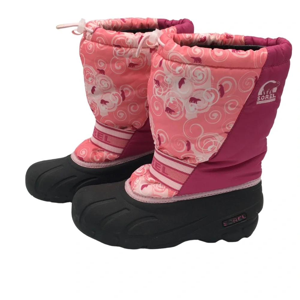 Sorel Cub Pink Winter Snow Moisture Wicking Boots size 6